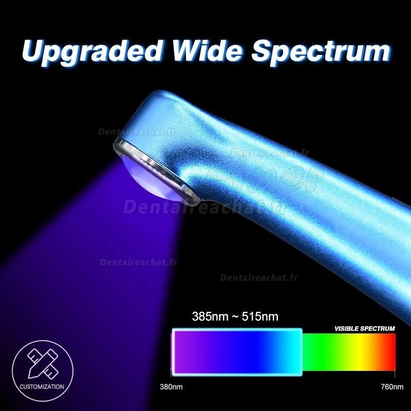 Lampe &agrave; polym&eacute;riser dentaire LED Mecco Dolphin avec radiom&egrave;tre LED int&eacute;gr&eacute; et lentille de micropolym&eacute;risation
